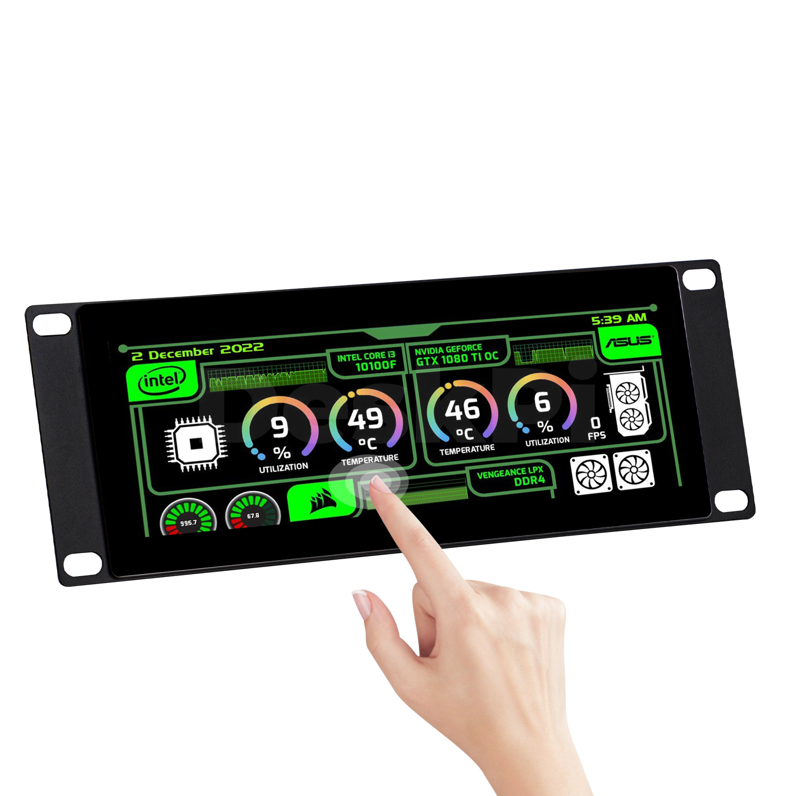 Deskpi Super6C - DeskPi 7,84-дюймовый сенсорный экран 1280X400 TFT