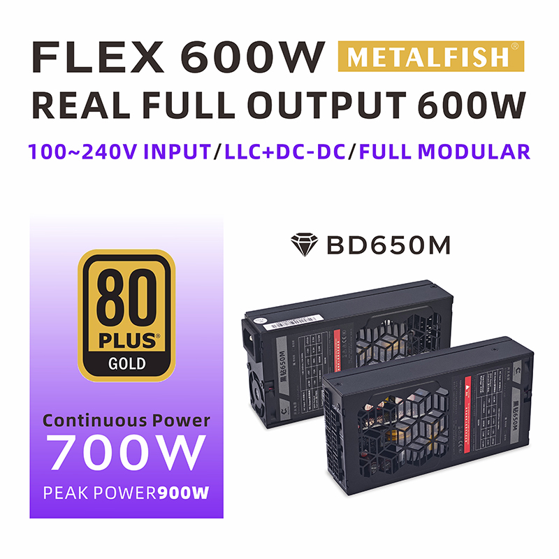 Atx Power Supply 1U Flex 500W - METALFISH Flex 600 Вт модульный блок