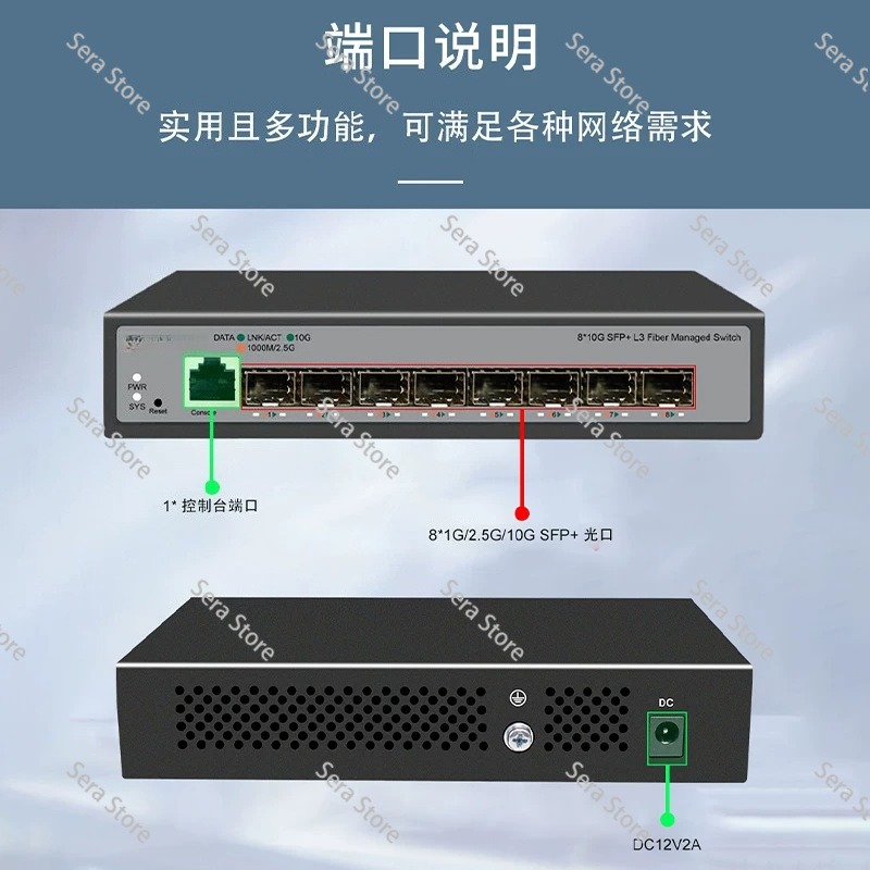 Sfp+ 10G Managed Switch 8 Port - 8-портовый коммутатор Full 10 Gigabit Ethernet