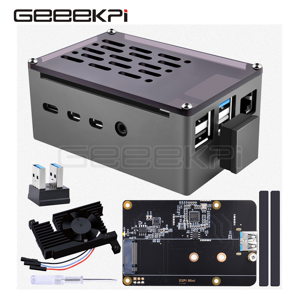 Turing Pi 2 - Чехол с алюминиевым кирпичом GeeekPi, черный