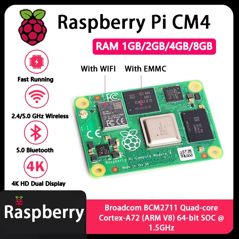 Raspberry Pi CM4 1GB/2GB/4GB/8 – обзор и цена Raspberry Pi Cm4 8Gb Ram 32Gb Emmc Wifi