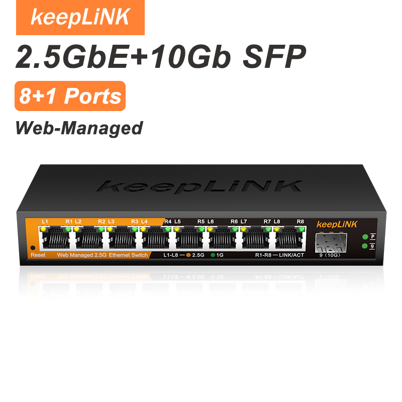 Коммутатор KeepLiNK KP-9000-9X – обзор и цена Sfp+ 10G Managed Switch 8 Port