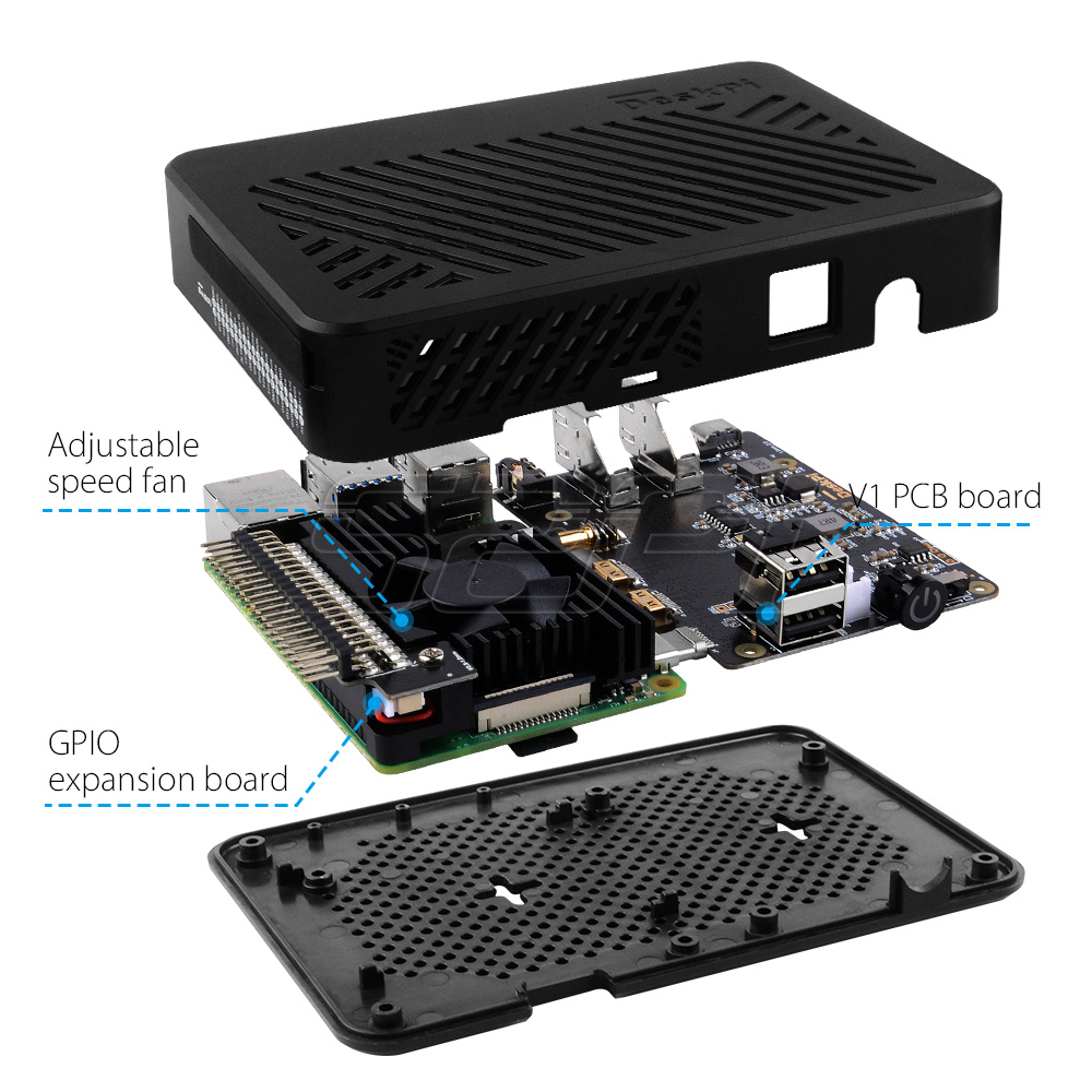 Пластиковый чехол 52Pi Raspber – обзор и цена Deskpi Super6C