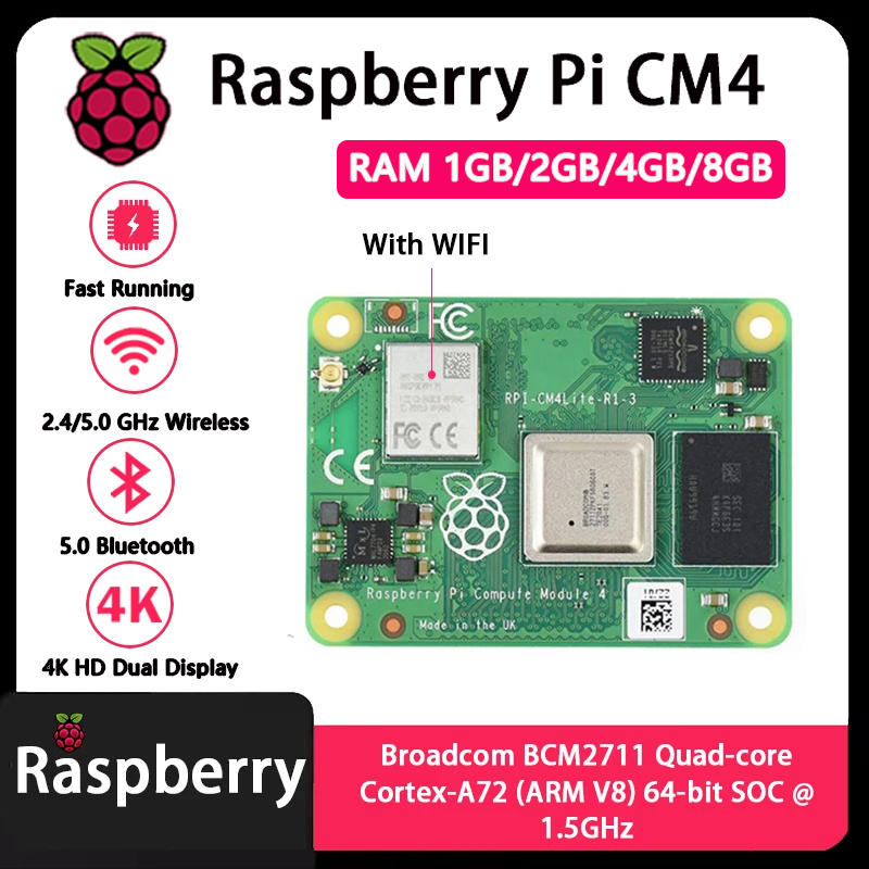 Raspberry Pi CM4 1 ГБ/2 ГБ/4 Г – обзор и цена Raspberry Pi Cm4 8Gb Ram 32Gb Emmc Wifi